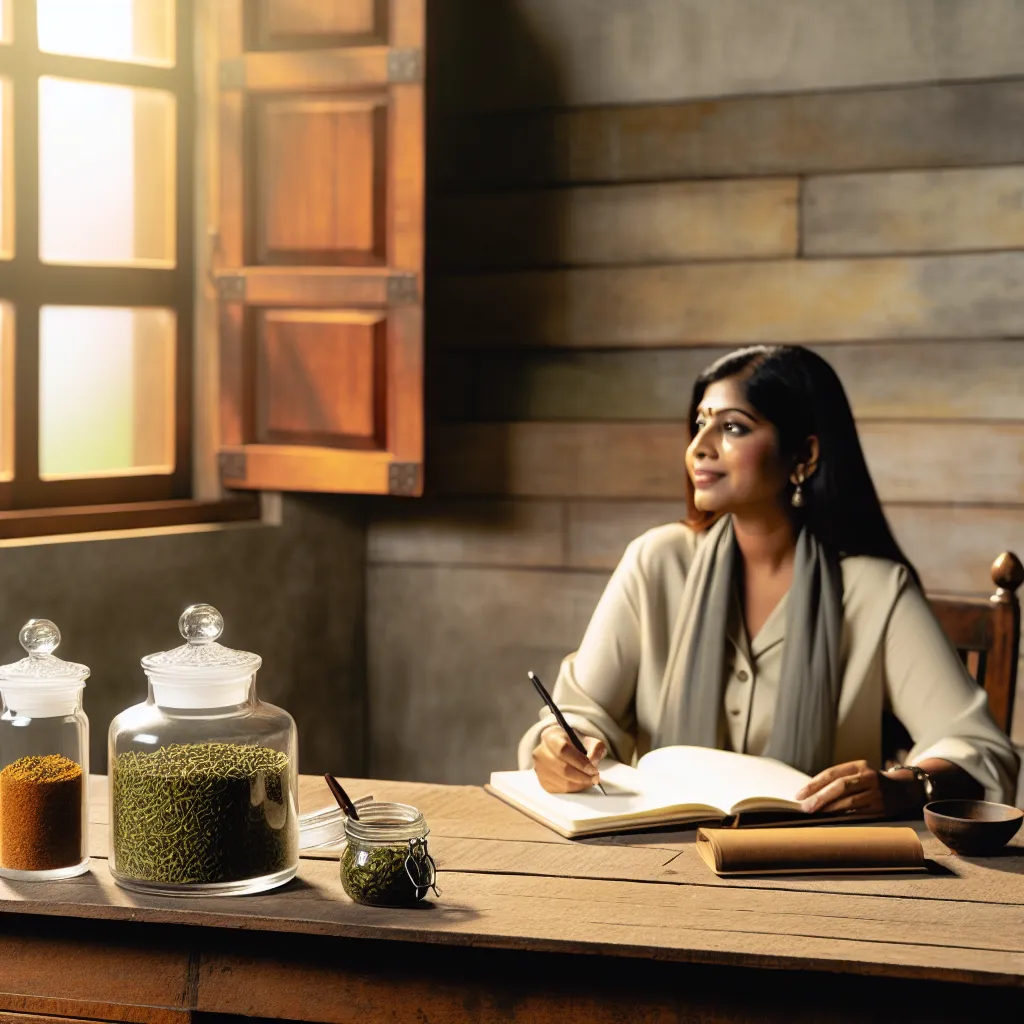 Kitchen lifestyle writer at work