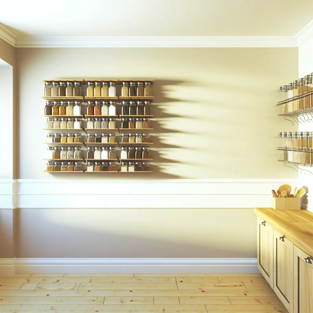 Wall-mounted spice rack